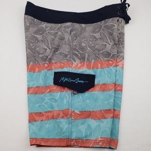 Maui And Sons Mens Swim Shorts Size 32 Lightweight QuickDry Summer Swimmings